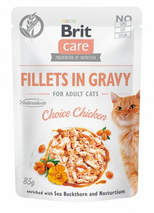 Brit Care Cat PB Fillets in Gravy - Huhn 85g