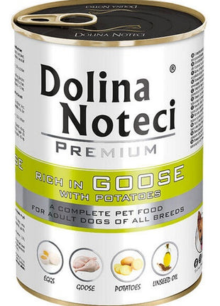 Dolina Noteci Premium Pies Gęś i ziemniaki puszka 400g
