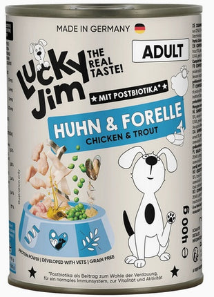 Lucky Jim Classic Adult Kurczak i pstrąg puszka 400g