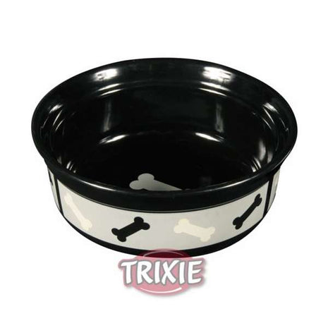 Trixie Keramiknapf Knochen Schwarz