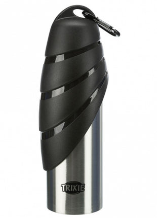 Trixie Edelstahl-Flasche mit Trinknapf