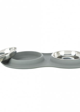 Trixie Napf-Set aus Silikon mit Edelstahleinsätzen