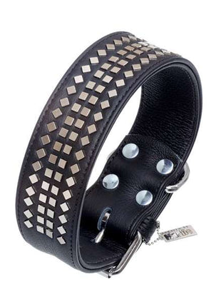 Karlie Vintage Halsband mit 4eck-Nieten 50mm - Schwarz