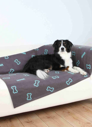 Trixie Fleecedecke Barney Knochenmotiv - 150 x 100 cm - Orange