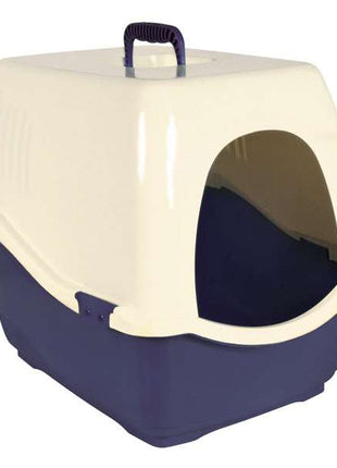 Trixie Katzentoilette Bill 1S mit Haube - blau/creme