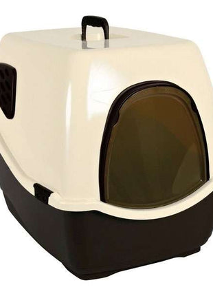 Trixie Katzentoilette Bill 1 F mit Haube und Filter - schwarz/creme