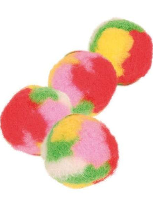 Trixie 4 Pompon-Bälle mit Catnip - 4 cm