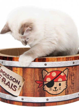 CATIT Play Pirates Kratzer in Fass-Form