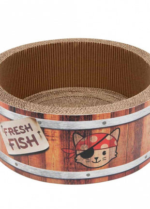 CATIT Play Pirates Kratzer in Fass-Form