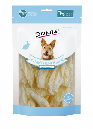 Dokas Dog Snack Kaninchenohren ohne Fell getrocknet 70 g
