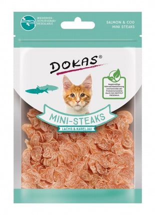 Dokas Cat Snack Ministeak Lachs & Kabeljau 25g