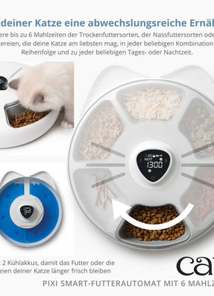 Catit PIXI Smart-Futterautomat mit 6 Mahlzeiten