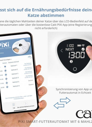 Catit PIXI Smart-Futterautomat mit 6 Mahlzeiten