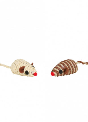 Trixie Spielmaus mit Baumwollgarn und Bast