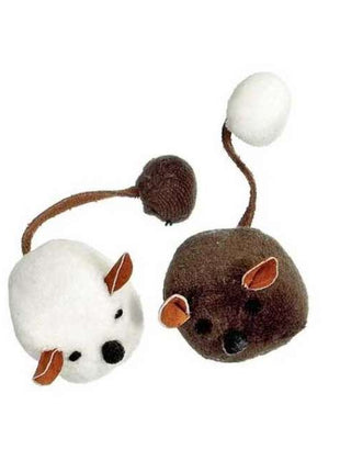 Karlie Flamingo Nature Cat Toy Spielmäuse mit Pompomschwanz - 2 Stück