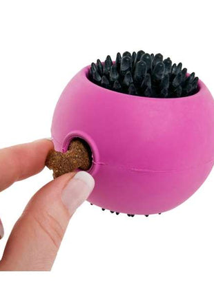 Karlie Boomer Vollgummi-Snackball - Pink/Schwarz