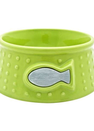 CATIT Keramiknapf, 200 ml, grün mit Fischdesign
