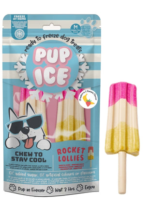 Pup Ice Rocket Lollies Strawberry Banana M