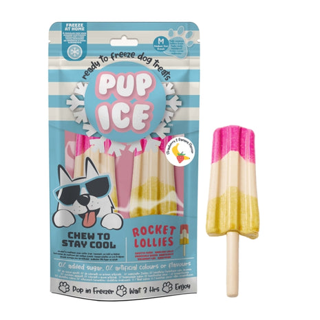 Pup Ice Rocket Lollies Strawberry Banana M