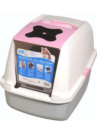 CATIT Katzentoilette mit Klappbarer Abdeckung - Rosa