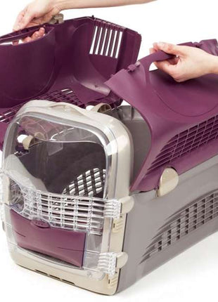 CATIT Transportbox Cabrio - Rosa-Grau