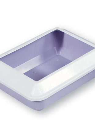 CATIT Katzentoilette mit Rand - marmor-hellblau/flieder