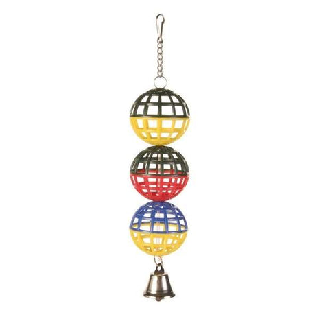Trixie 3er Gitterball mit Kette und Glocke