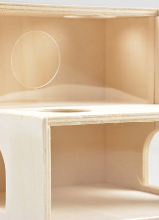 Duvoplus Kletterhaus aus Holz/Plexiglas