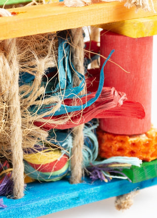Duvoplus Vogelspielzeug Holz-Spielkiste