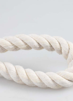 Duvoplus ECO Baumwoll-Tau mit 2 Schlaufen - weiß - 36cm / 125g