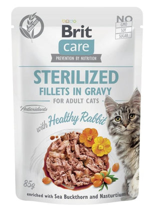 Brit Care Cat PB Fillets in Gravy - Kaninchen Sterilized 85g