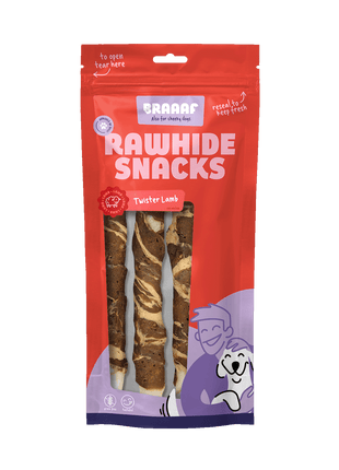 Braaaf Rawhide Twister Lam & Vis - 21 cm