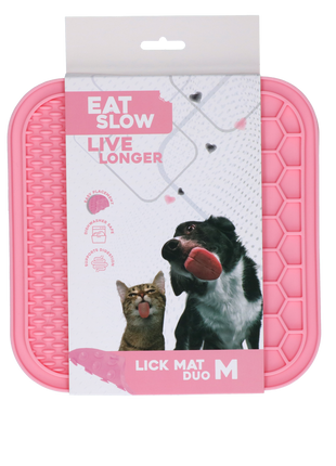 Eat Slow Live Longer Lick Mat Duo M Roze