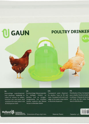 Gaun Pluimvee Drinktoren Limoengroen