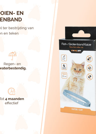 Knock Pest Vlooien/Tekenband Kat 33 cm DE/UK