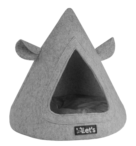 Let's sleep Pet Cave TeePee Grijs
