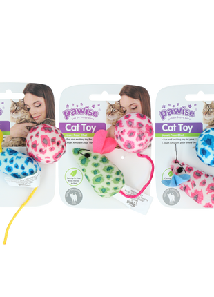 Pawise Cat Toy - Mice & Ball