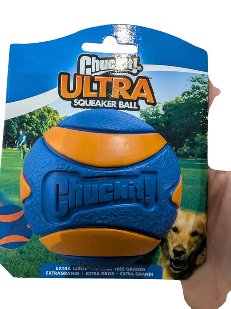 Chuckit Ultra Squeaker Ball - Nahezu unzerstörbarer Ball mit Quietscher - Verschiedene Größen