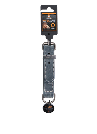 Spotted! Pro Leren Halsband - Grijs