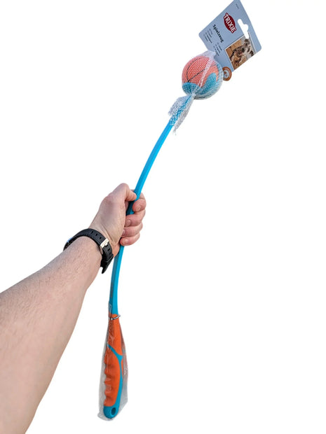 Trixie Wurfstab mit Ball - Apportierspielzeug für Hunde - 60 cm