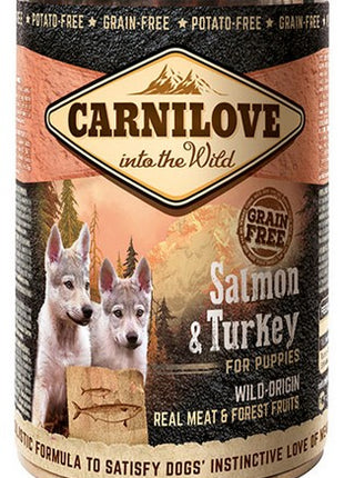 Carnilove Dog Wild Meat Salmon & Turkey Puppy - łosoś i indyk puszka 400g