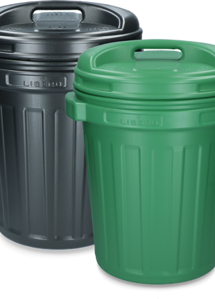 Voerton met draaisluiting 40 liter Black Groen