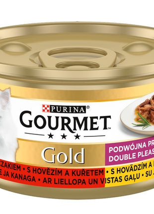 Gourmet Gold Wołowina i kurczak w sosie 85g