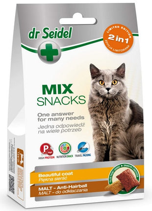Dr Seidel Smakołyki dla kotów 2w1 malt/sierść 60g