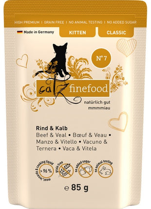 Catz Finefood Classic Kitten N.07 Wołowina i cielęcina saszetka 85g