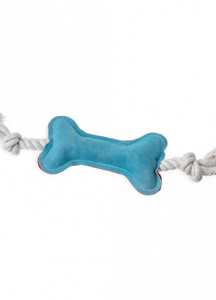 Karlie Flamingo Puppy Knochen aus Leder-Baumwollmix