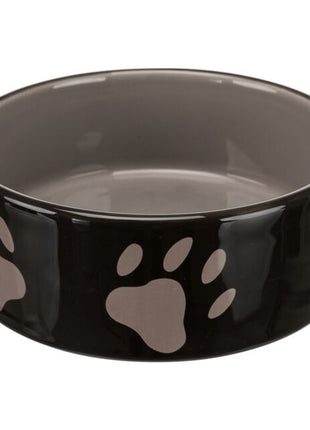 Trixie Keramiknapf mit Pfotenprint - braun - 0,8 l/ø 16 cm