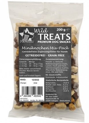 Wild Treats Miniknochen getreidefrei Mix - 200g
